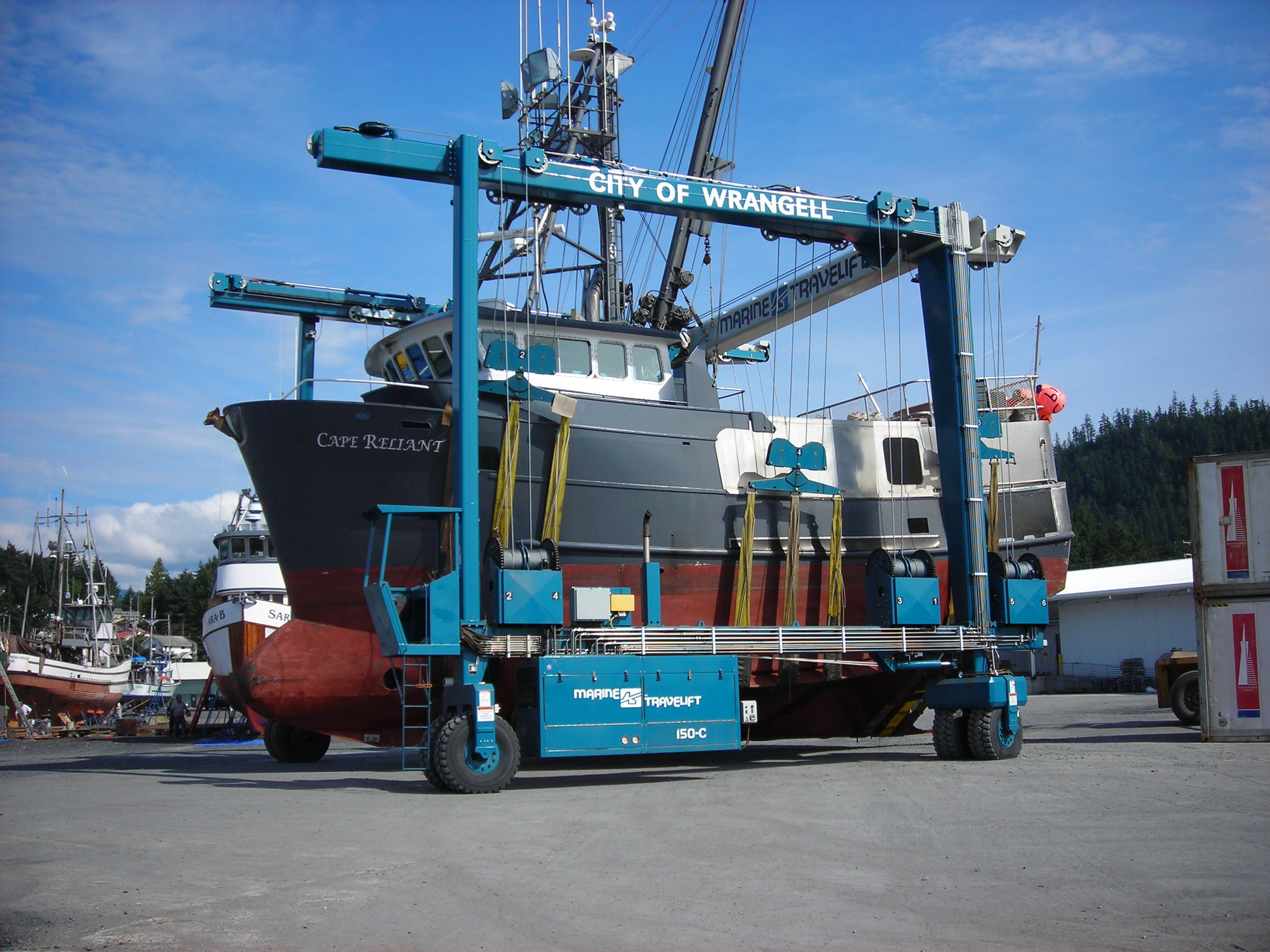 Marine Service Center boat in lift