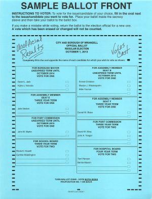 Unofficial Election Results - Oct. 1, 2013 Election