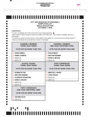 2025 Local Election - Sample Ballot