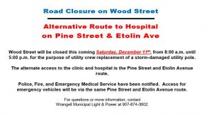 Wood Street Closure - Alternate Route to Hospital