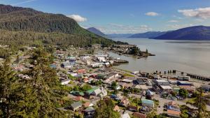 Downtown Wrangell from Mount Dewey