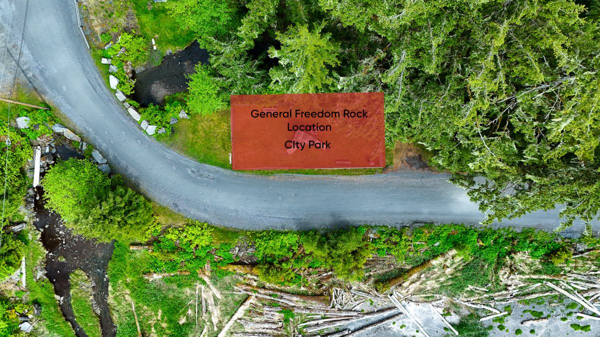 Freedom Rock General Location in City Park