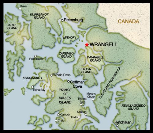 Central Location Wrangell Alaska City Se Map Wrg Gen 