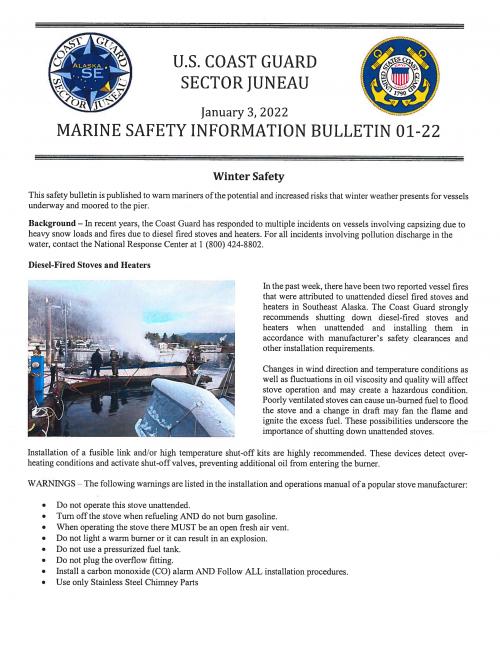 U. S. Coast Guard Marine Safety Information Bulletin Wrangell Alaska