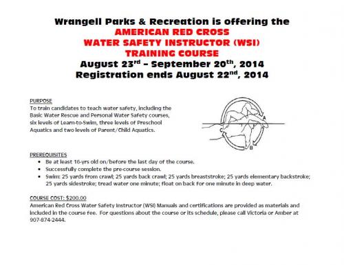 Water Safety Instructor Wsi Course Wrangell Alaska